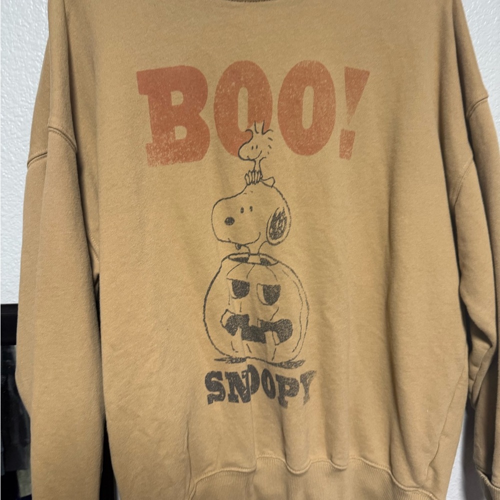 Tan Sweatshirt AEO x Snoopy like new size medium